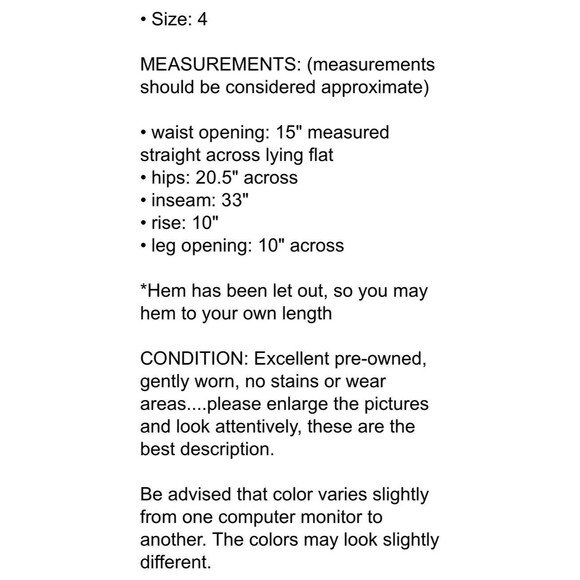 CAbi Mariner Trouser Dress Pants Size 4 Sailor Buttons Side Zip Stretch Navy - Picture 11 of 11